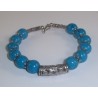 Turquoise and Tibetan Beads Bracelet